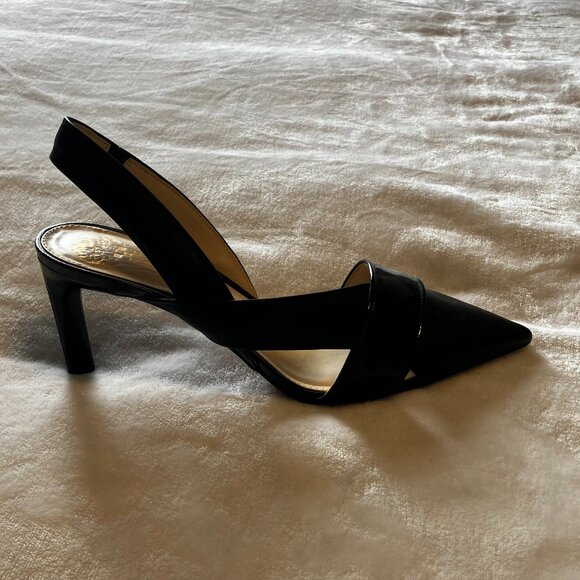 Vince Camuto Black Slingback Heels 8.5M - Picture 3 of 7
